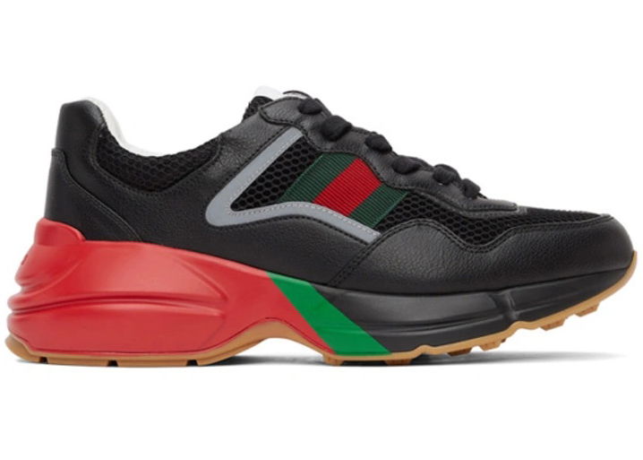 Sneakers og sko Gucci Rhyton Sneaker Black Red Green Sort | 6434912H0401093, 0