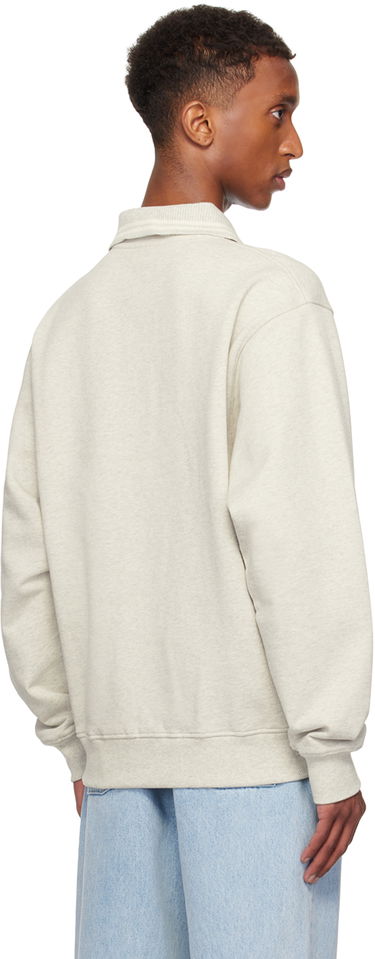 Sweater Drôle de Monsieur Drôle De Monsieur 'Le Polo Drôle' Sweatshirt Grå | PERM-PL132-CO127-GY, 2