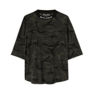 T-shirt Palm Angels Camo Classic Logo Over Tee Grøn | PMAA002F22JER0025610, 0