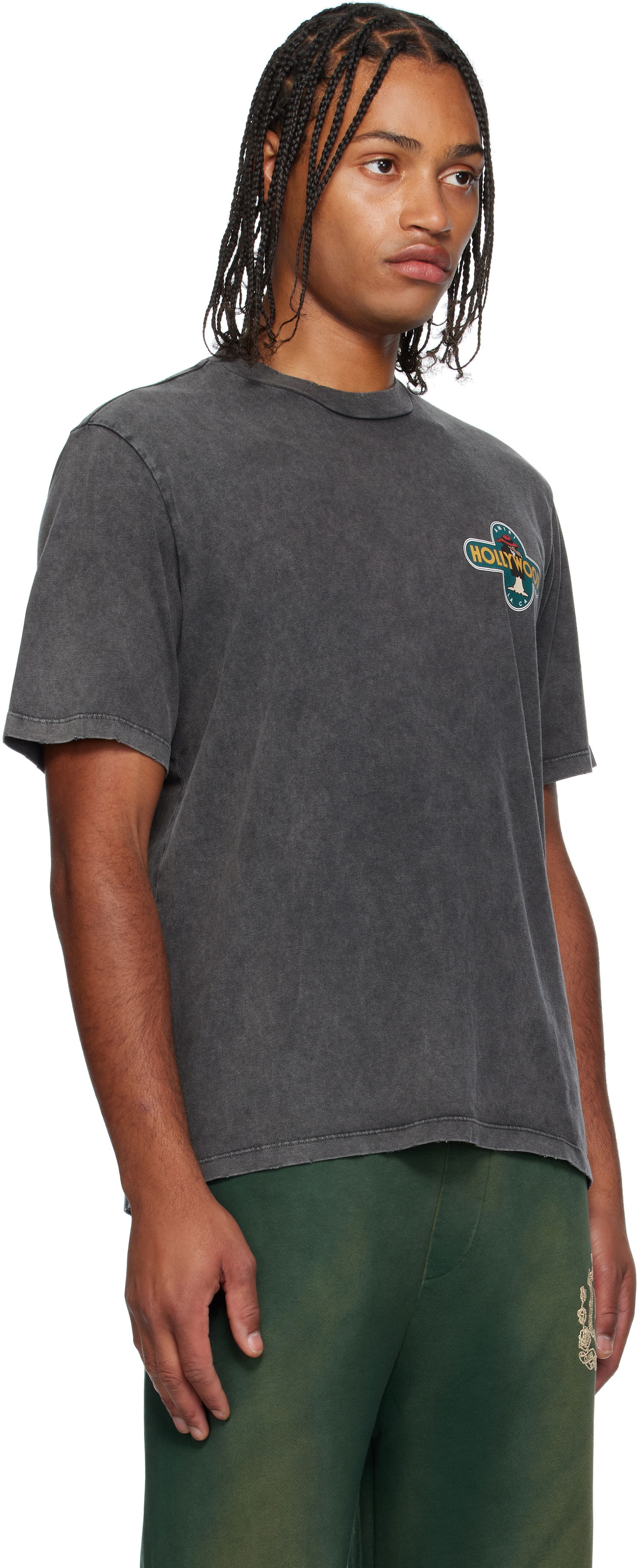 T-shirt AMIRI AMIRI 'Hollywood' Wolf Graphic T-Shirt Sort | AMJYTE1266, 1