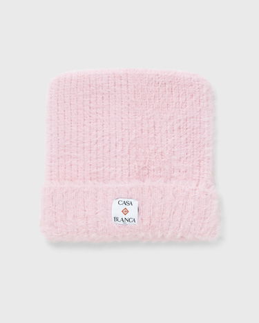 Beanie Casablanca Fluffy Nylon Square Hat Lyserød | A-AW25-HAT-101-01, 2
