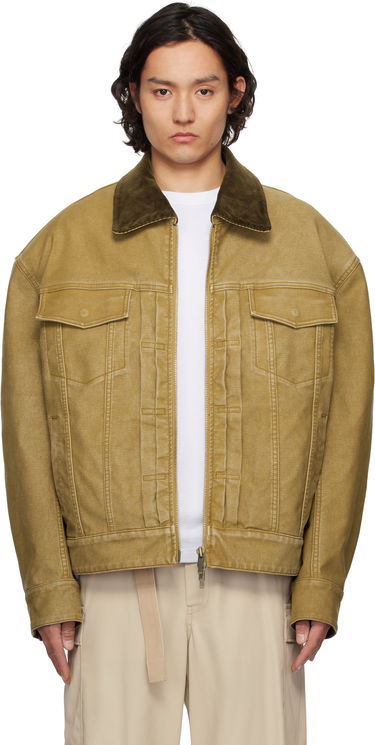 Jakke Feng Chen Wang Feng Chen Wang Washed Canvas Workwear Jacket Gul | FUS19JK11, 0