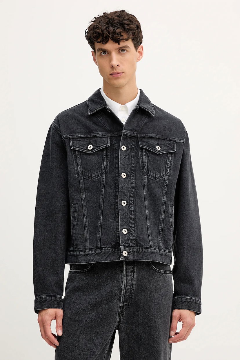 Jakke KENZO Kenzo Denim Jacket Sort | FF65DV3026C4