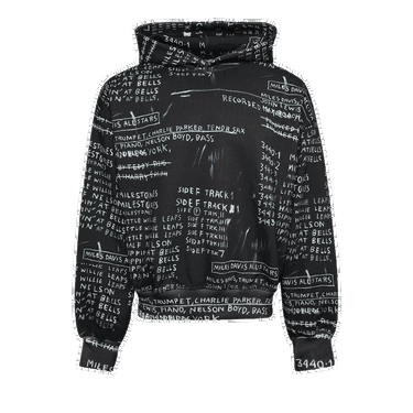 Sweatshirt MISBHV Basquiat Edition Discography II Hoodie Sort | 122U225B, 0