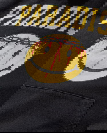 Sweatshirt PARADIS3 Smiley Jesus Hoodie Sort | PASMILEYHOOD 1, 3