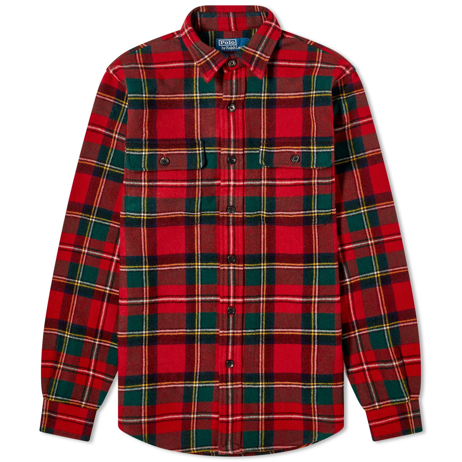 Skjorte Polo by Ralph Lauren Tartan Fleece Overshirt Rød | 710881792002, 0