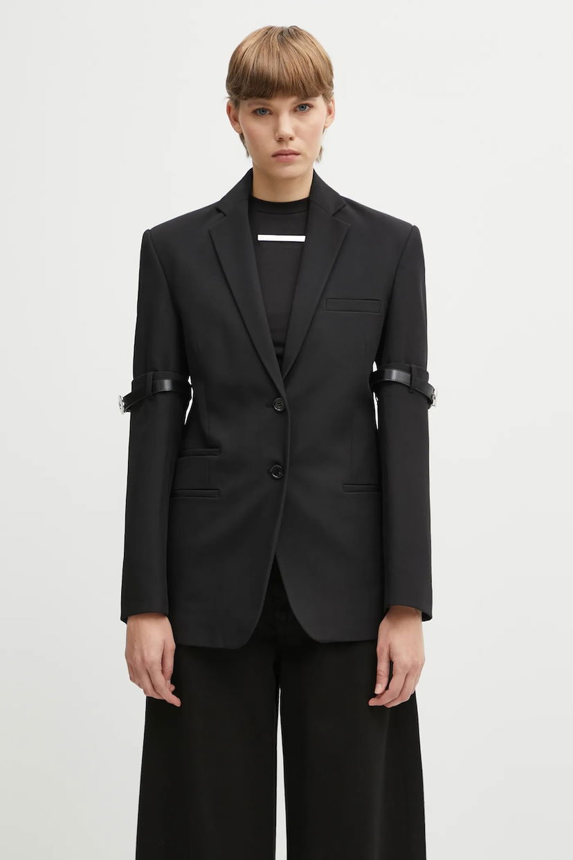Jakke Coperni Coperni Logo Belted Blazer Sort | COPV37F3004