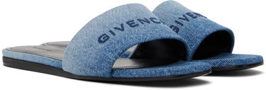 Tilbehør Givenchy Givenchy 4G Flat Denim Slides Blå | BE306FE2CC420, 3