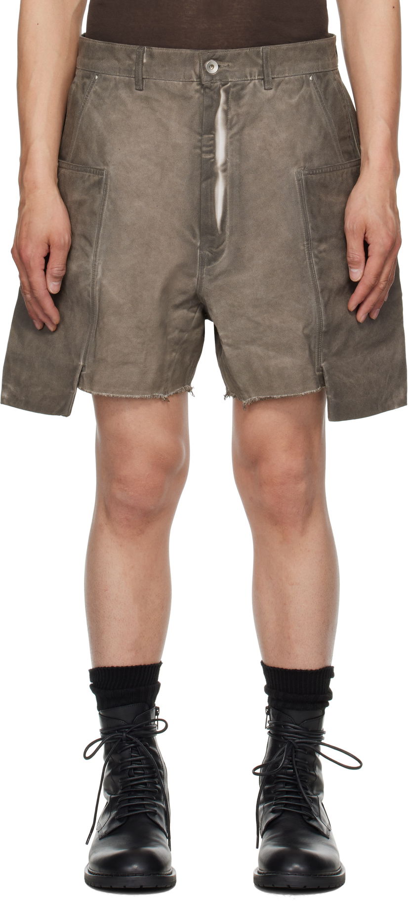 Shorts Rick Owens Rick Owens DRKSHDW Hollywood Stefan Cargo Shorts Grå | DU01E3358 CVS