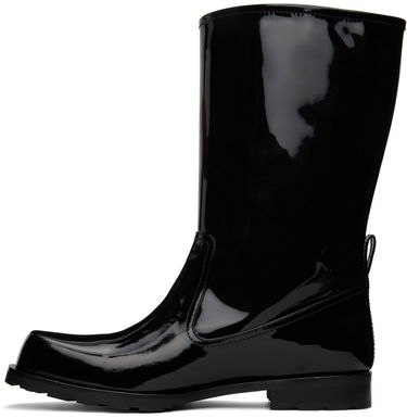 Tøj We11done We11done Enamel Combat Boots Sort | WD-AO3-22-453-M-BK, 2