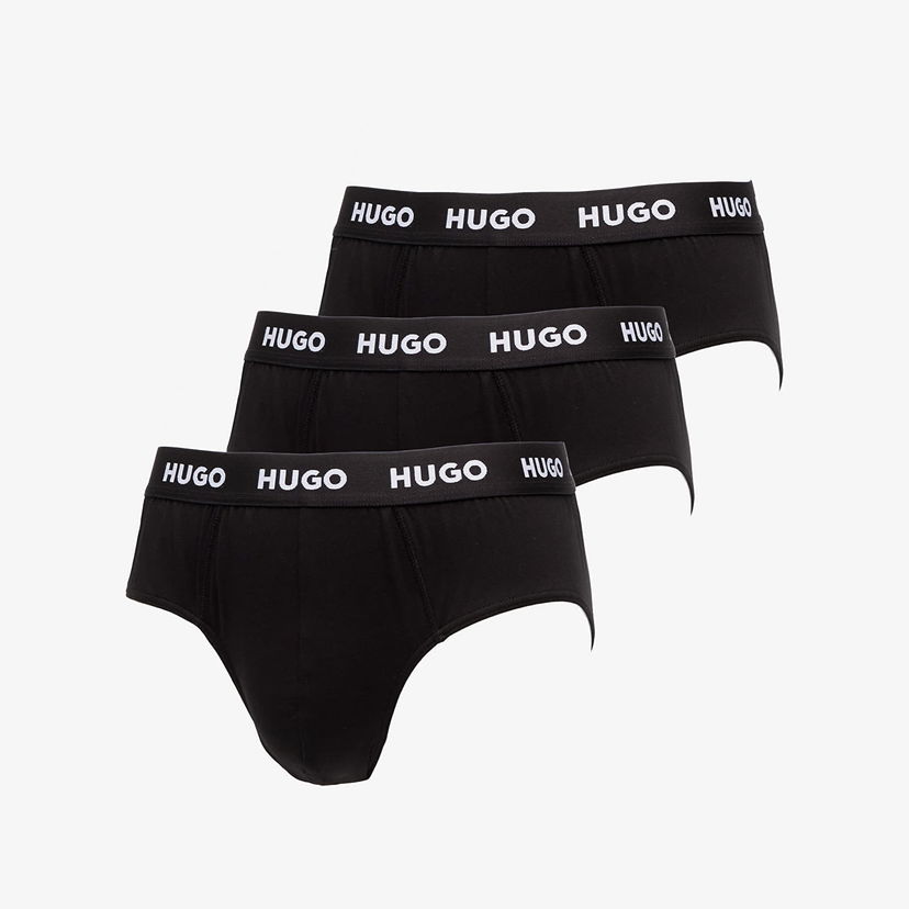 Boksere BOSS Hugo Men-B-Hipbrief 3-Pack Black Sort | 50469763-001