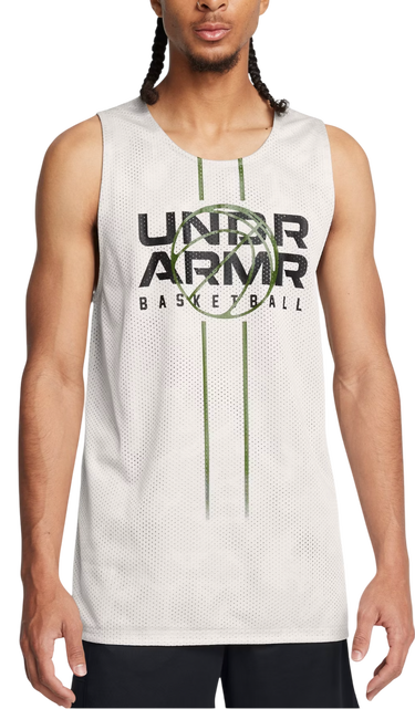 Tanktop Under Armour Reversible Basketball Jersey Hvid | 1387088-114, 0