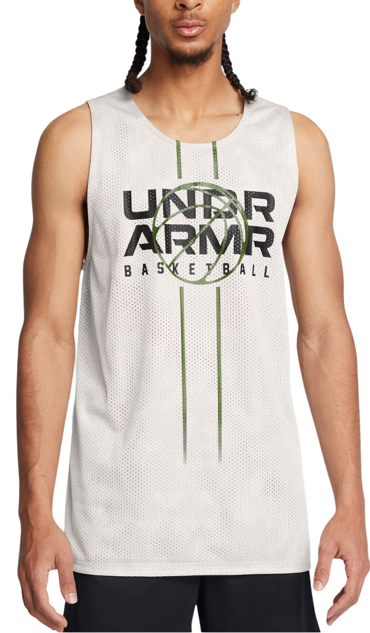 Tanktop Under Armour Reversible Basketball Jersey Hvid | 1387088-114