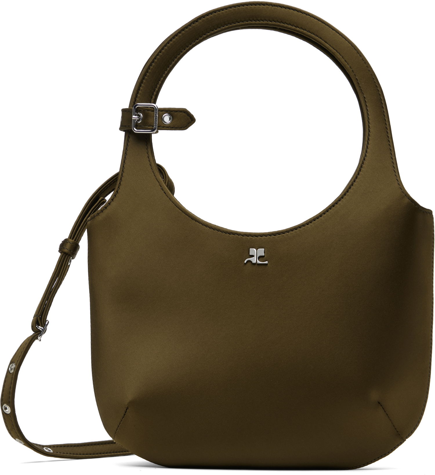 Skuldertaske Courrèges Courrèges Holy Satin Shoulder Bag Grøn | 225GSA102PL0084, 0