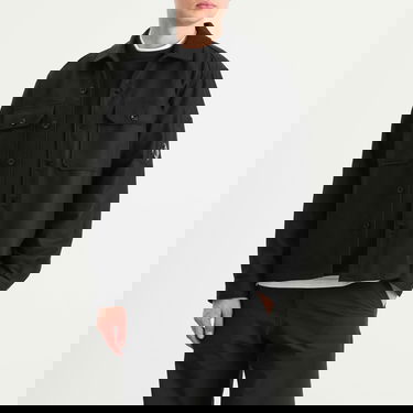 Jakke C.P. Company Felt Lens Overshirt Sort | 19CMOS271A-110498A-999, 2