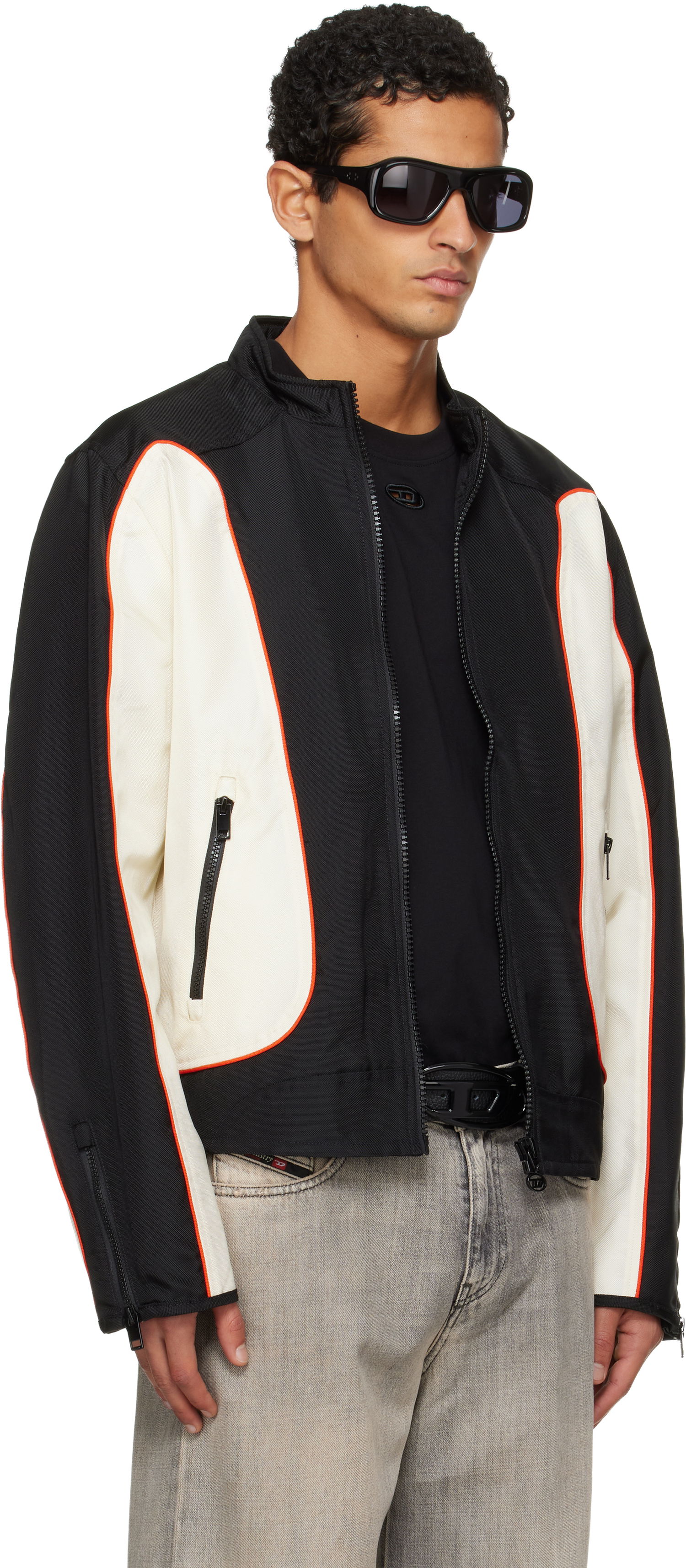 Vindjakke Diesel J-Blink-Wrd Colorblock Racer Jacket Flerfarvet | A19442-0PDAI-9XX, 1