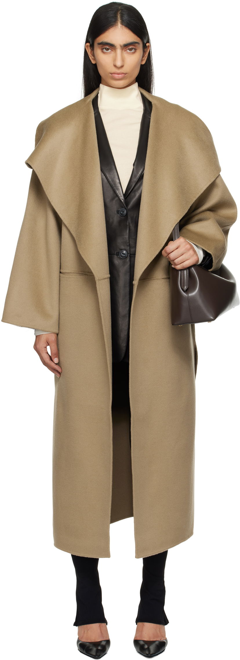 Frakker TOTEME TOTEME Signature Wool Cashmere Overcoat Beige | 234-WRO885-FB0049