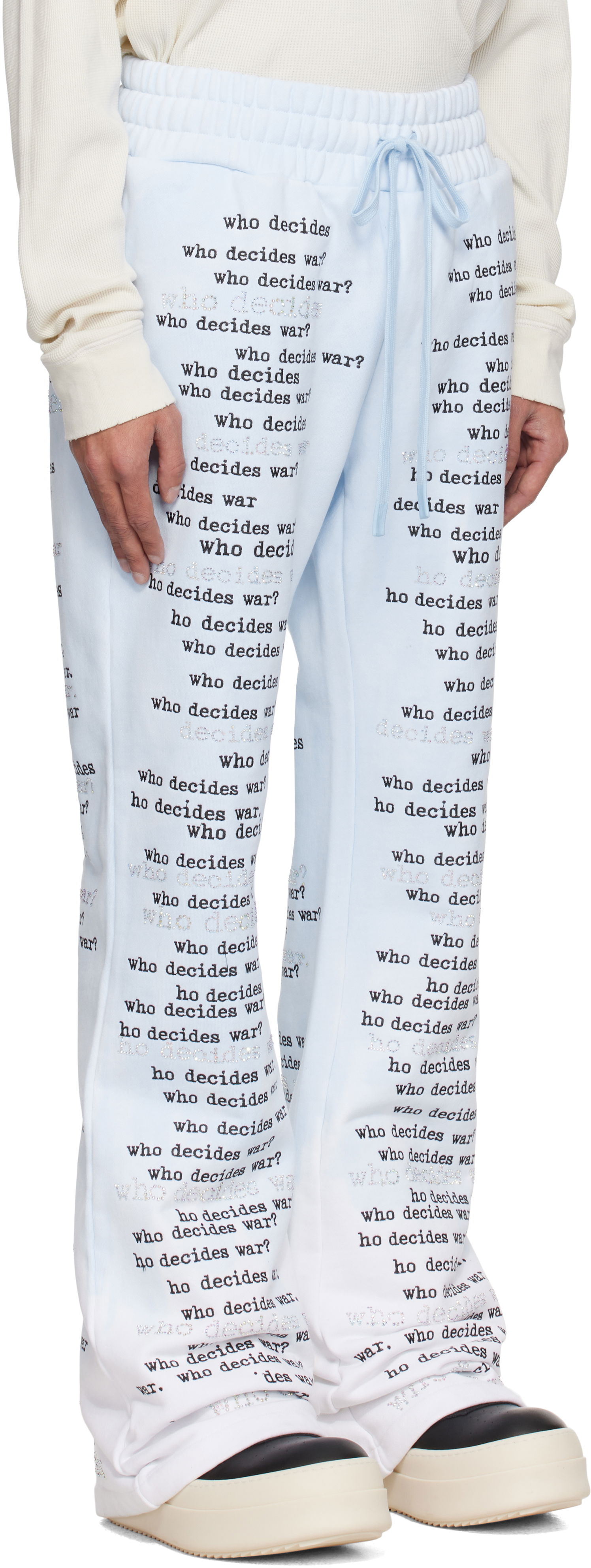 Joggingbukser Who Decides War WDW Scripture Sweatpants Blå | 1121160008SS25, 1
