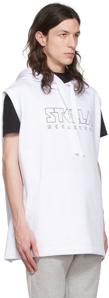 Sweatshirt Stella McCartney Cotton Sleeveless Hoodie Hvid | 6044523SNP32, 1