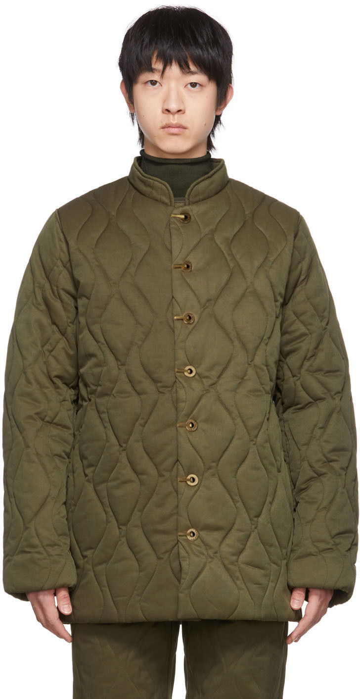 Puffer jakke Dion Lee Dion Lee Wave Quilted Liner Jacket Grøn | C6006R22