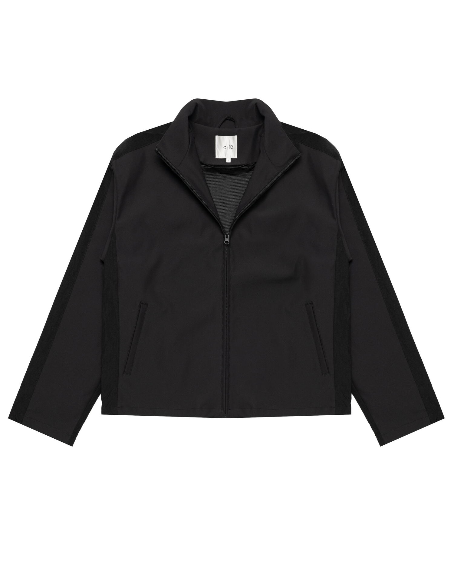 Jakke Arte Antwerp Arte Antwerp Nylon Track Jacket Sort | AW25-077J-BLK, 0