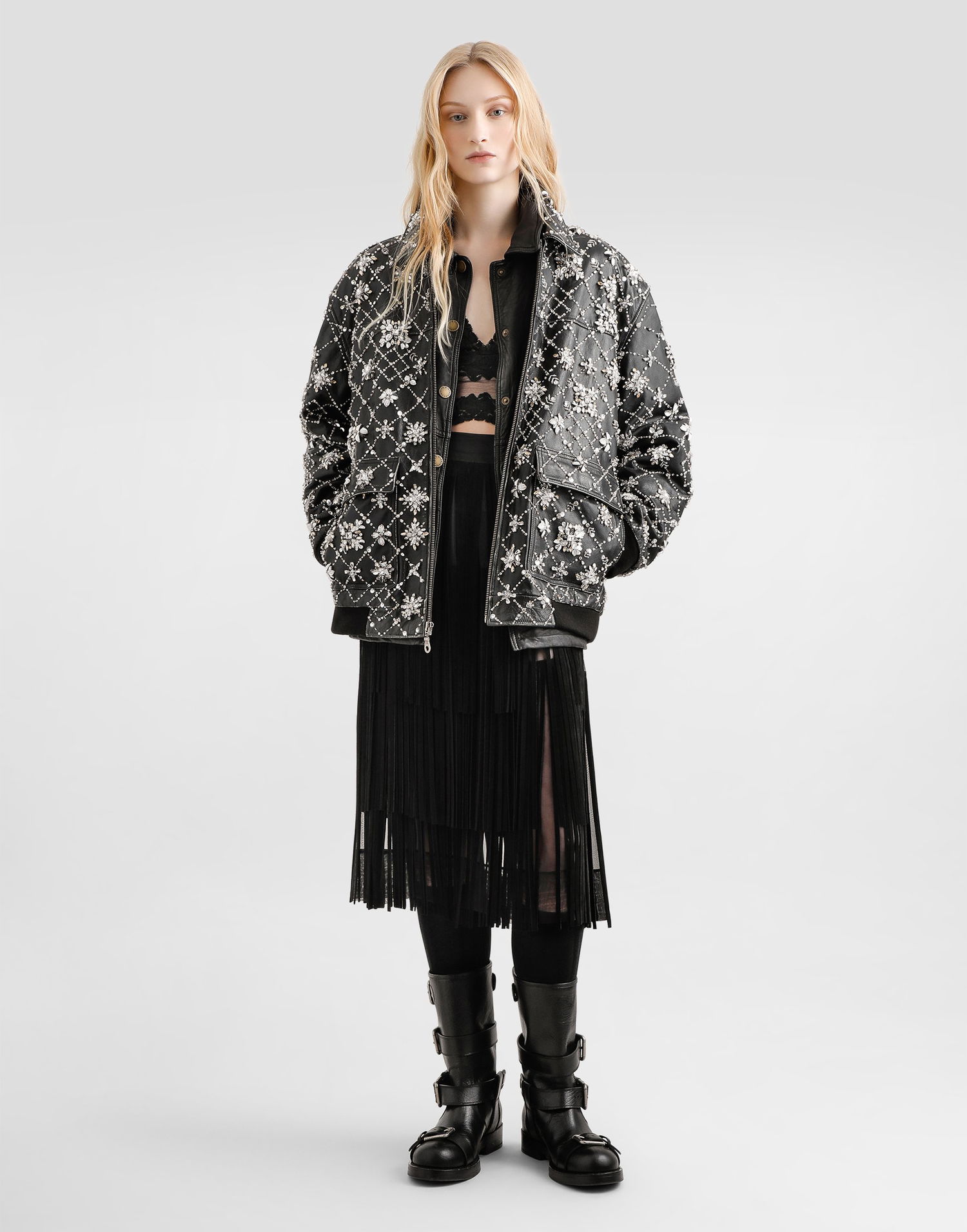 Jakke Dolce & Gabbana Dolce & Gabbana Vintage Lambskin Jacket Sort | F0W3PLGDDEAN0000, 1