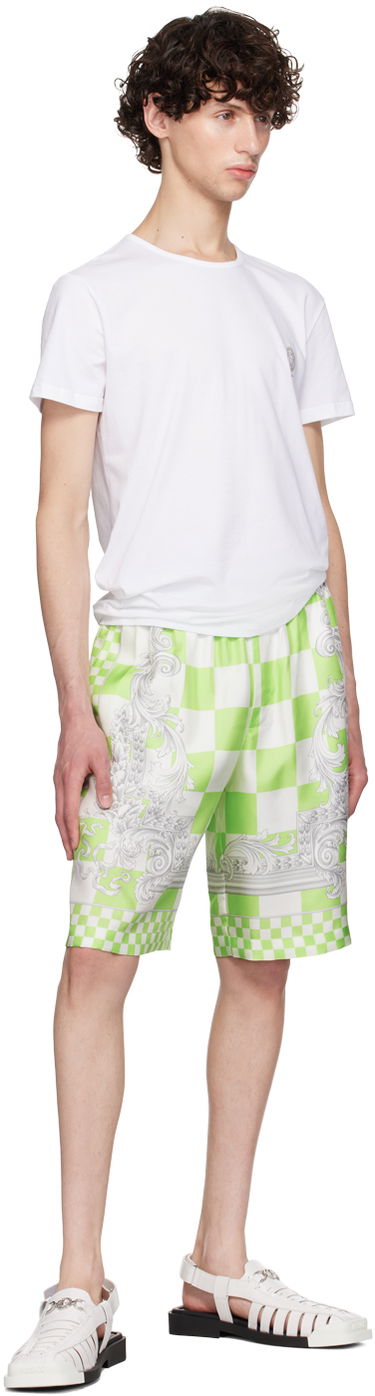 T-shirt Versace Men's Medusa Lounge Tee Optical White Hvid | AUU01005-1A10011-A1001, 4