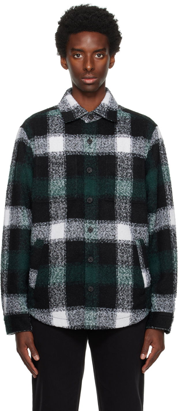 Skjorte BOSS Oversized Plaid Button-Up Shirt Grøn | 50502103