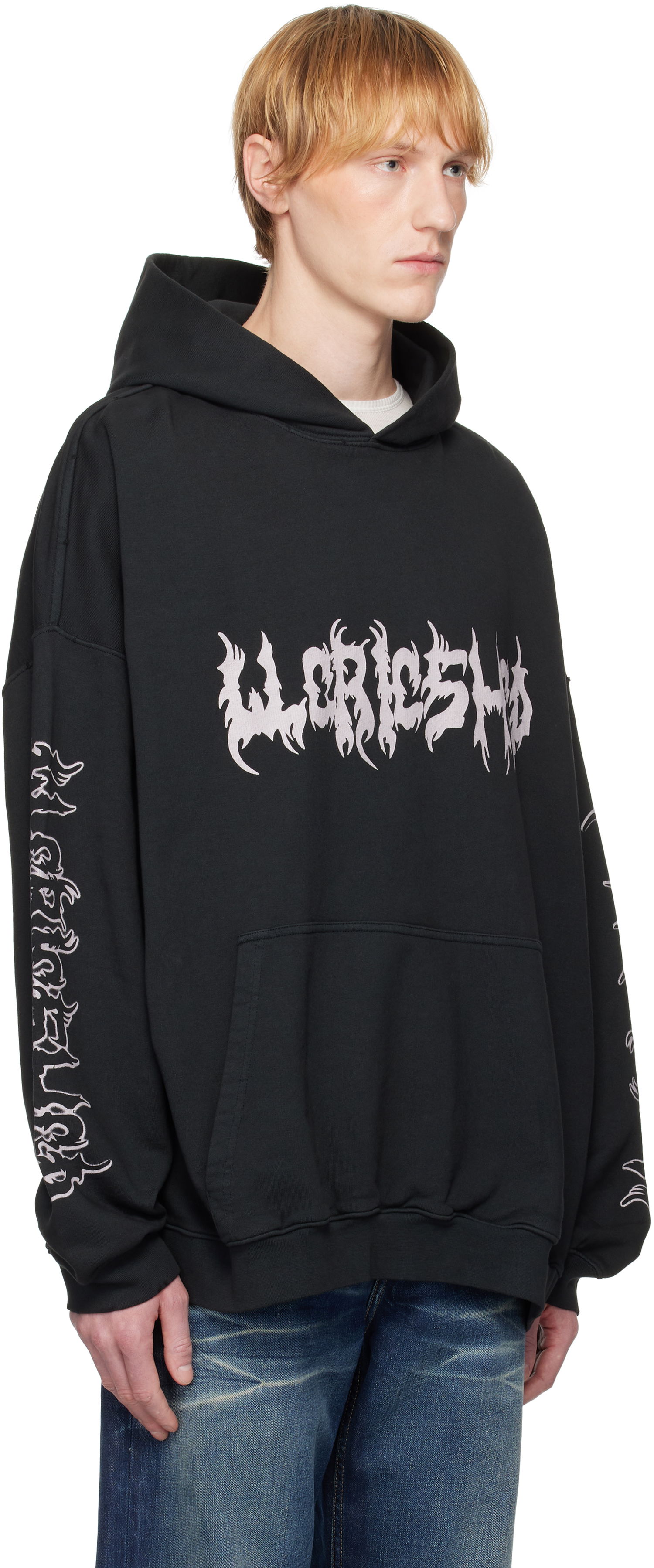 Sweatshirt 032C Oversized Hoodie "Faithless" Sort | S25-URC-0631-050, 1