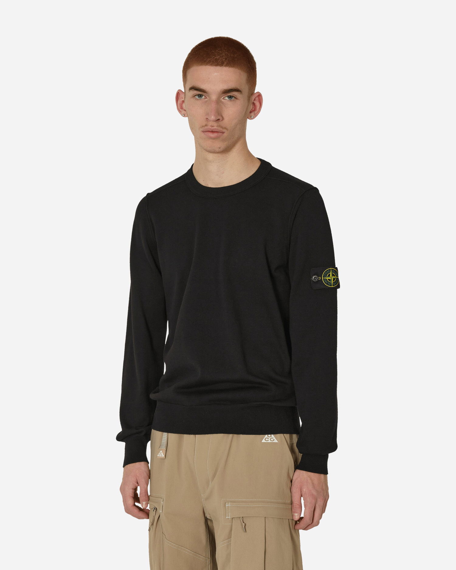 Sweater Stone Island Cotton Crewneck Sweater Sort | 8015540B2 A0029, 0