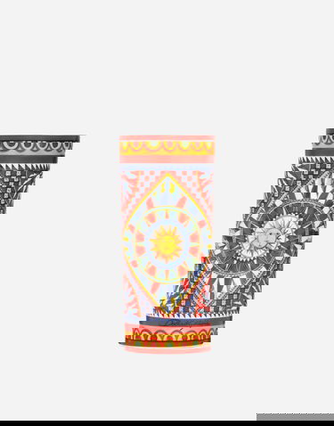 Home decor Dolce & Gabbana Dolce & Gabbana Cylindrical Porcelain Vase Onesize Flerfarvet | TCC196TCAMVUC067, 0