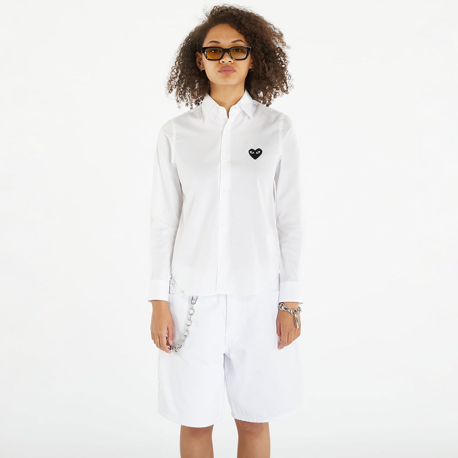 T-shirt Comme des Garçons PLAY Heart Logo Shirt Hvid | AZB003 white, 0
