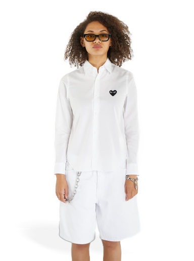 T-shirt Comme des Garçons PLAY Heart Logo Shirt Hvid | AZB003 white