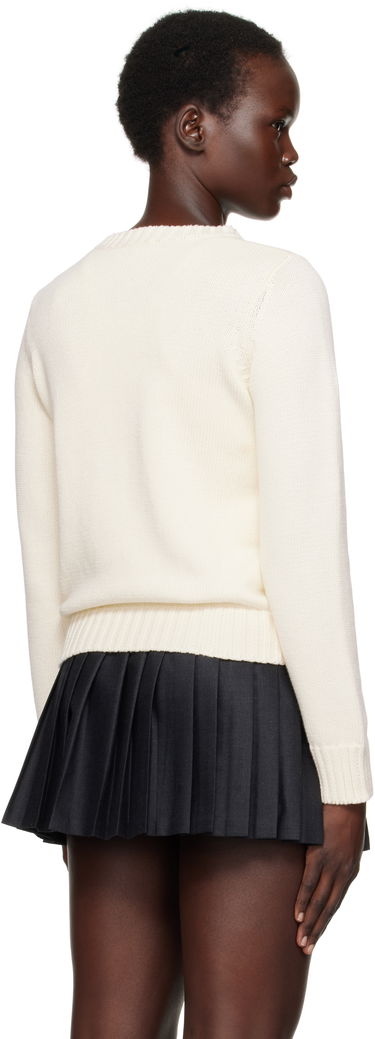 Sweater Sporty & Rich 'Health' Crest Knitted Sweater Hvid | WS065506240CR01, 2