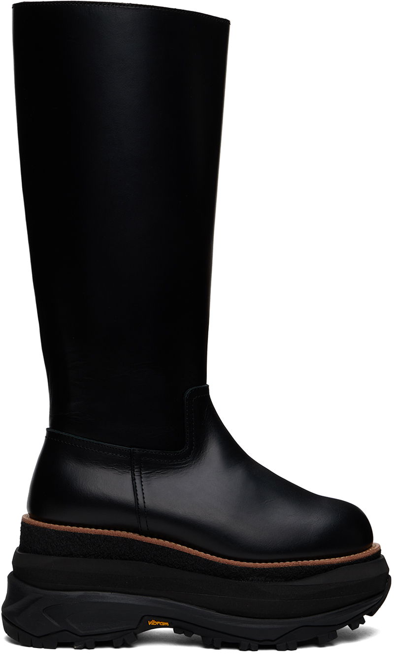 Tøj sacai sacai Long Tall Boots Sort | 24-07474