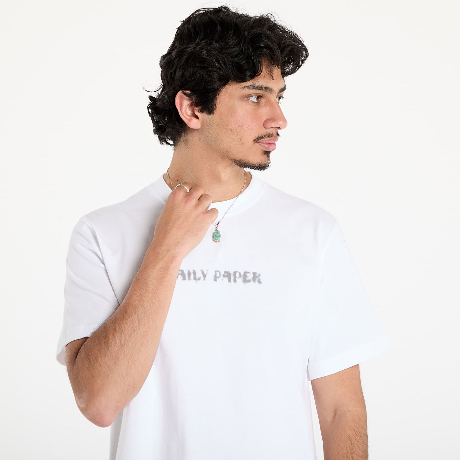 T-shirt DAILY PAPER Daily Paper Shield Focus T-Shirt Hvid | 2513073, 1