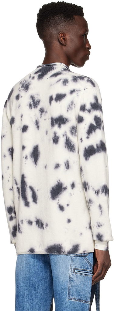 Sweater We11done Tie-Dye Wool Sweater Hvid | WD-KT1-22-604-U-BK, 2