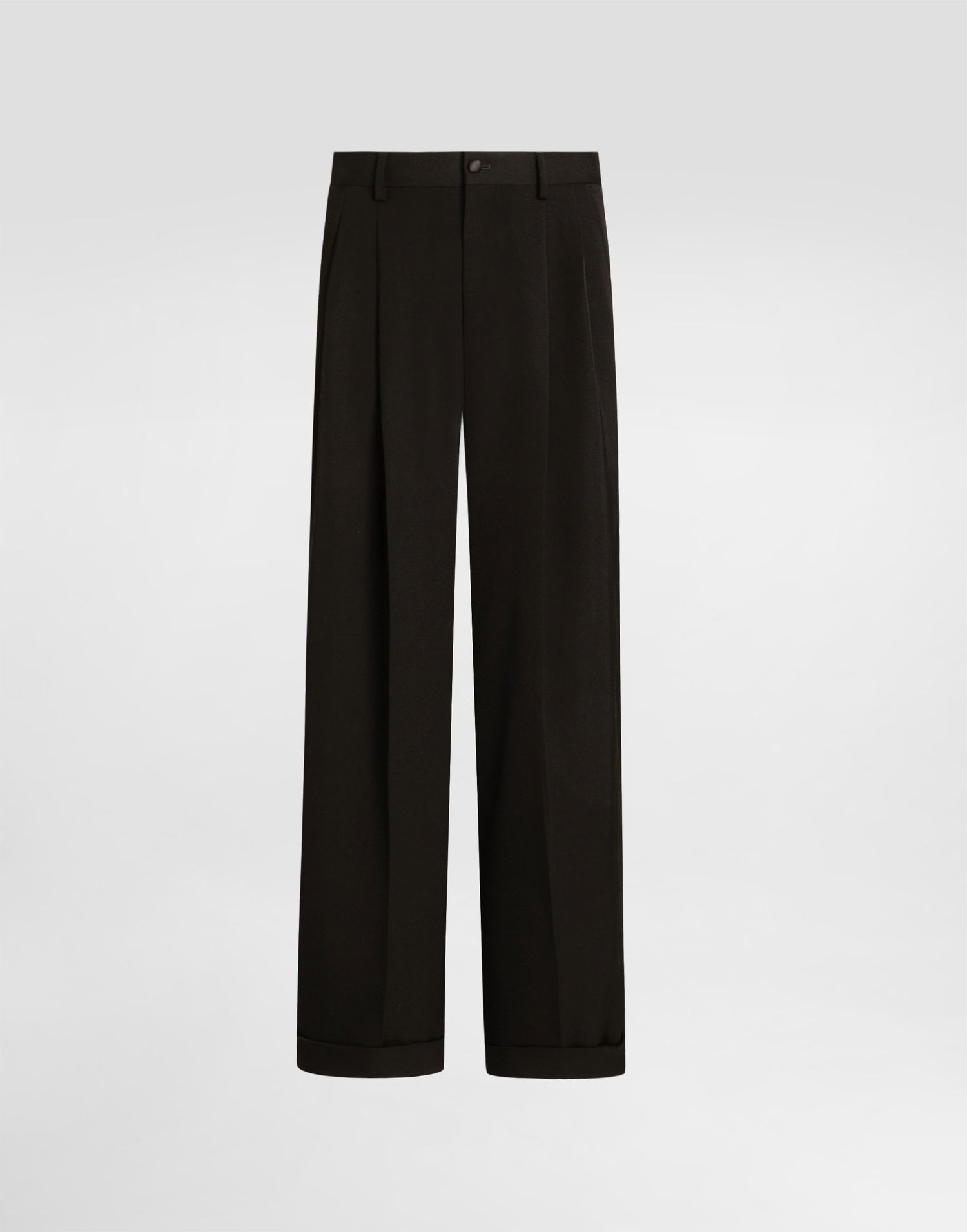 Bukser Dolce & Gabbana Dolce & Gabbana Wool Gabardine Pleated Cropped Trousers Sort | GP17DTFU21EN0000, 0