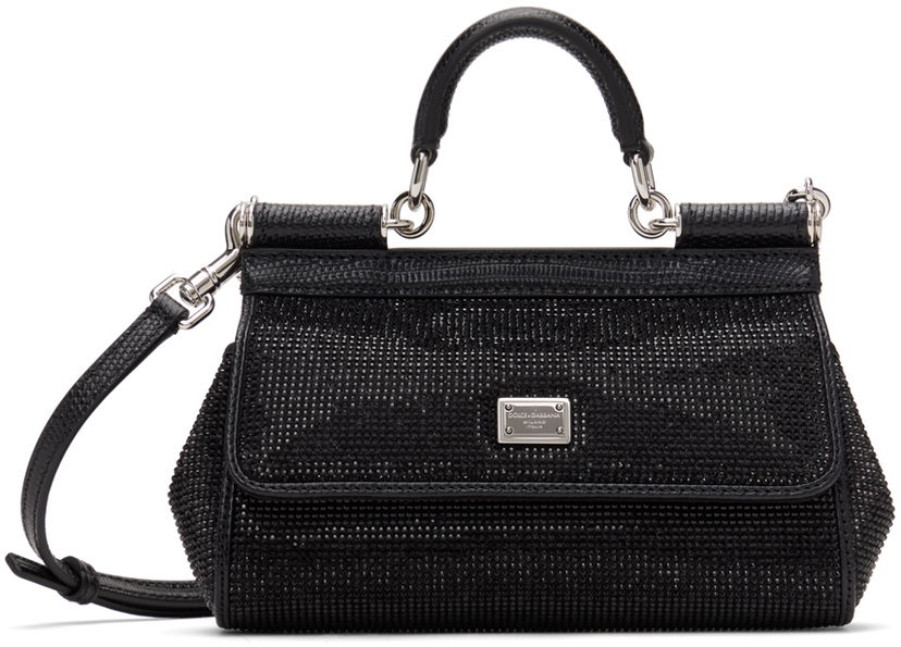 Håndtaske Dolce & Gabbana Black Kim Kardashian Edition Small Sicily Bag Sort | BB7116 AN154