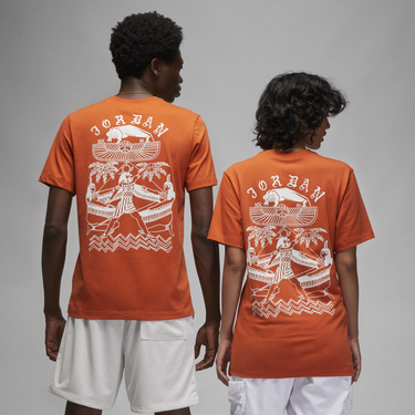 T-shirt Jordan Air Flight Artist Series T-ShirT Orange | DX9559-812, 2