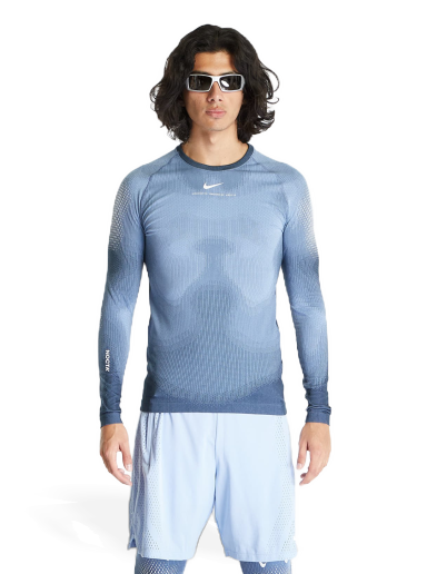 T-shirt Nike x NOCTA NRG Dri-FIT Engineered Knit Long Sleeve Tee Cobalt Blå | DV3653-479