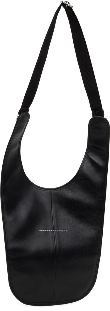 Taljetaske Maison Margiela MM6 Maison Margiela Flat Saddle Mini Bag Sort | SB5WG0026 P7253, 4
