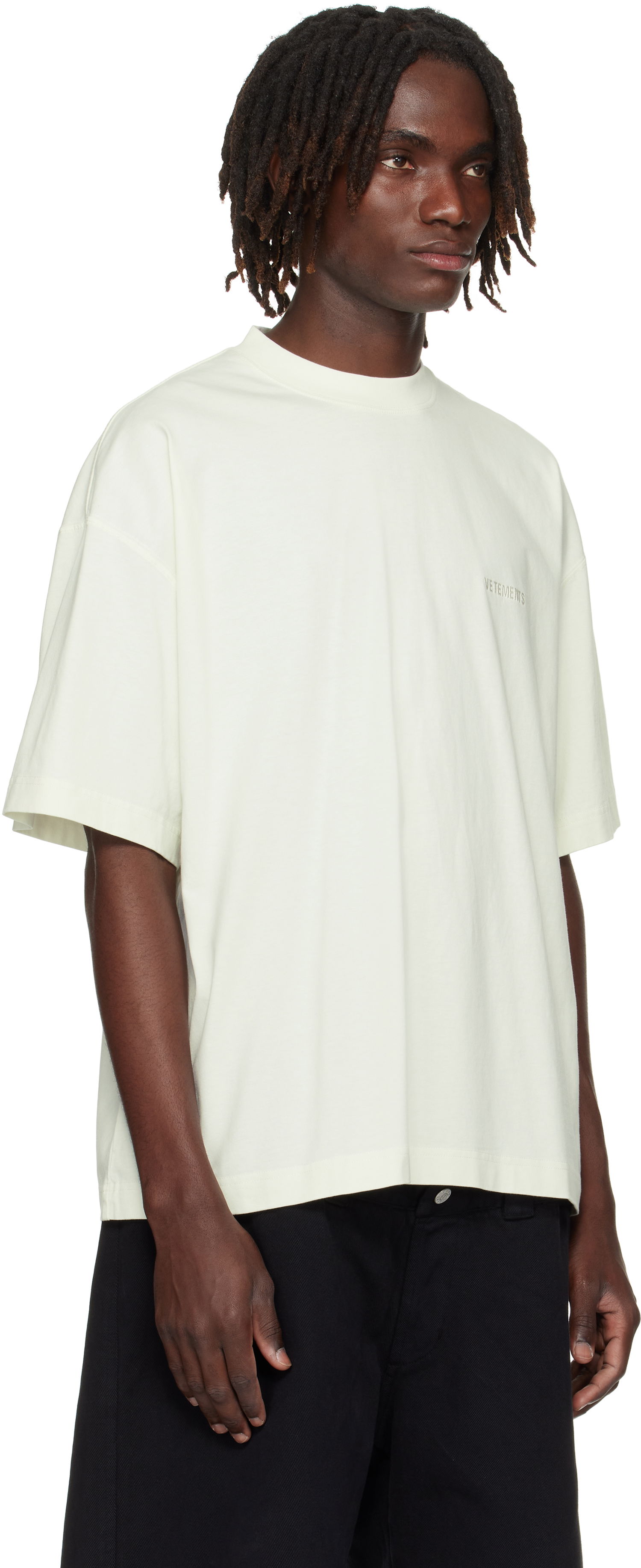 T-shirt VETEMENTS Vetements Logo Regular T-Shirt Grøn | UH76TR100I, 1