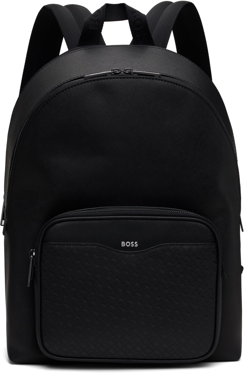 Rygsæk BOSS Monogram Pocket Backpack Sort | 50542233