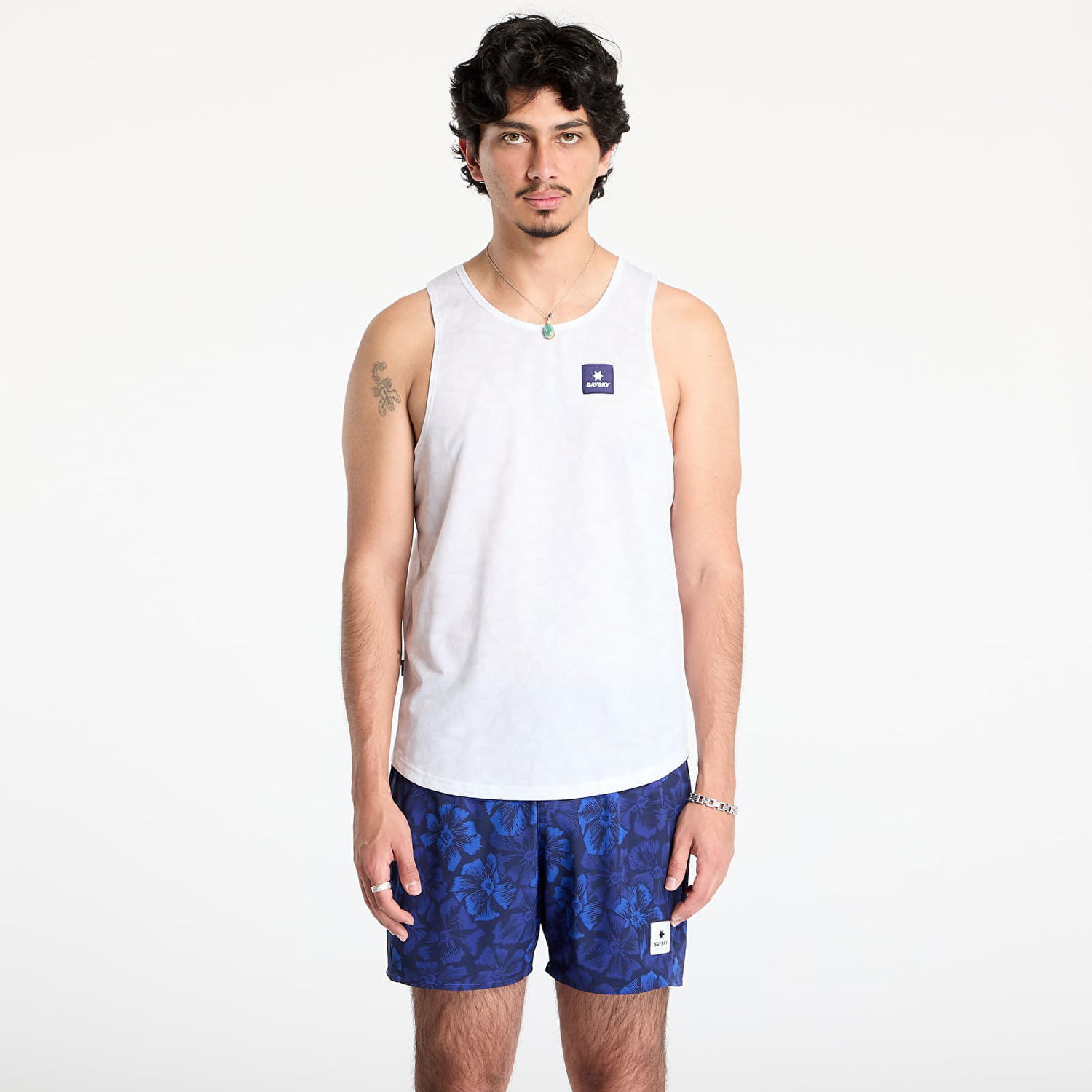 Tanktop Saysky Flower Combat Singlet White AOP M Hvid | NMRSI31C1030, 0