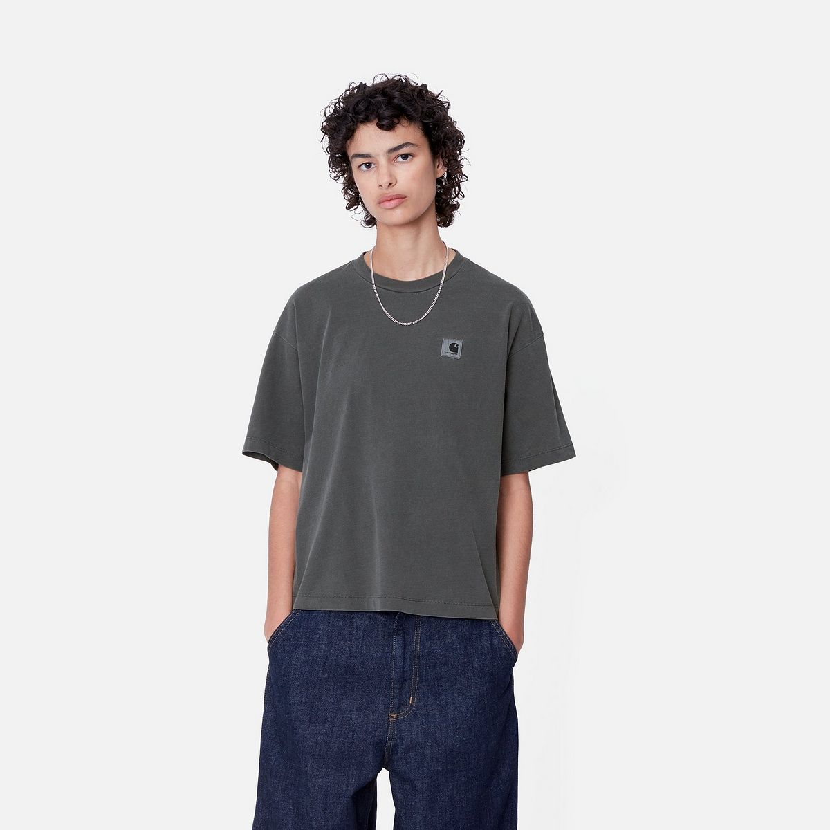T-shirt Carhartt WIP Garment Dyed Relaxed Fit T-Shirt Grøn | I033051_32, 0
