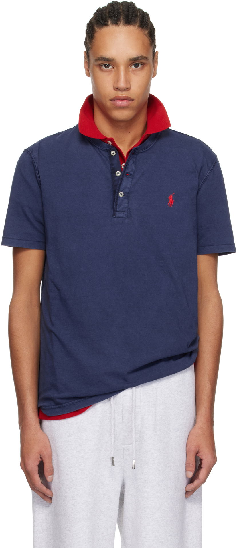 Polo skjorte Polo by Ralph Lauren Polo Ralph Lauren Slub Jersey Henley Blå | 710964485003