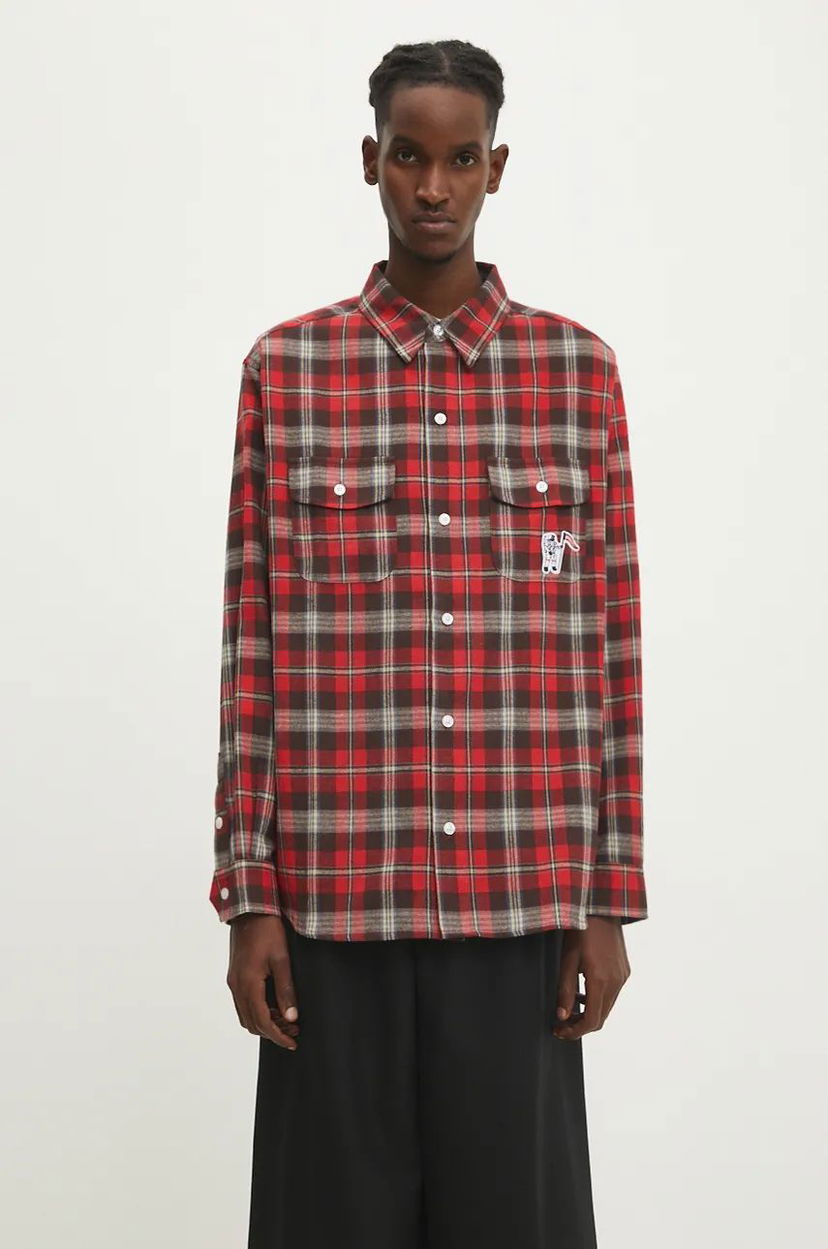 Skjorte BILLIONAIRE BOYS CLUB Longsleeve Check Shirt Rød | B24322