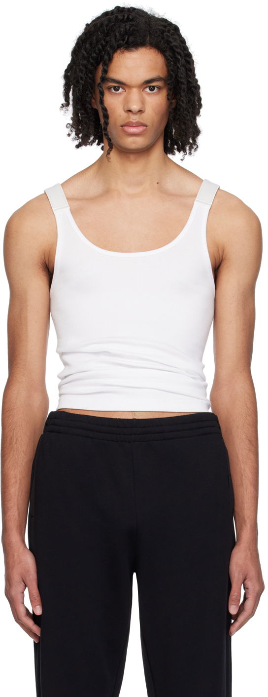 Tanktop Helmut Lang Seatbelt Tank Hvid | O02HW516