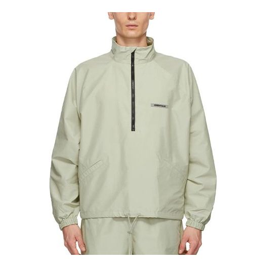 Vindjakke Fear of God Essentials Half-Zip Track Jacket Grøn | FOG-FW20-191